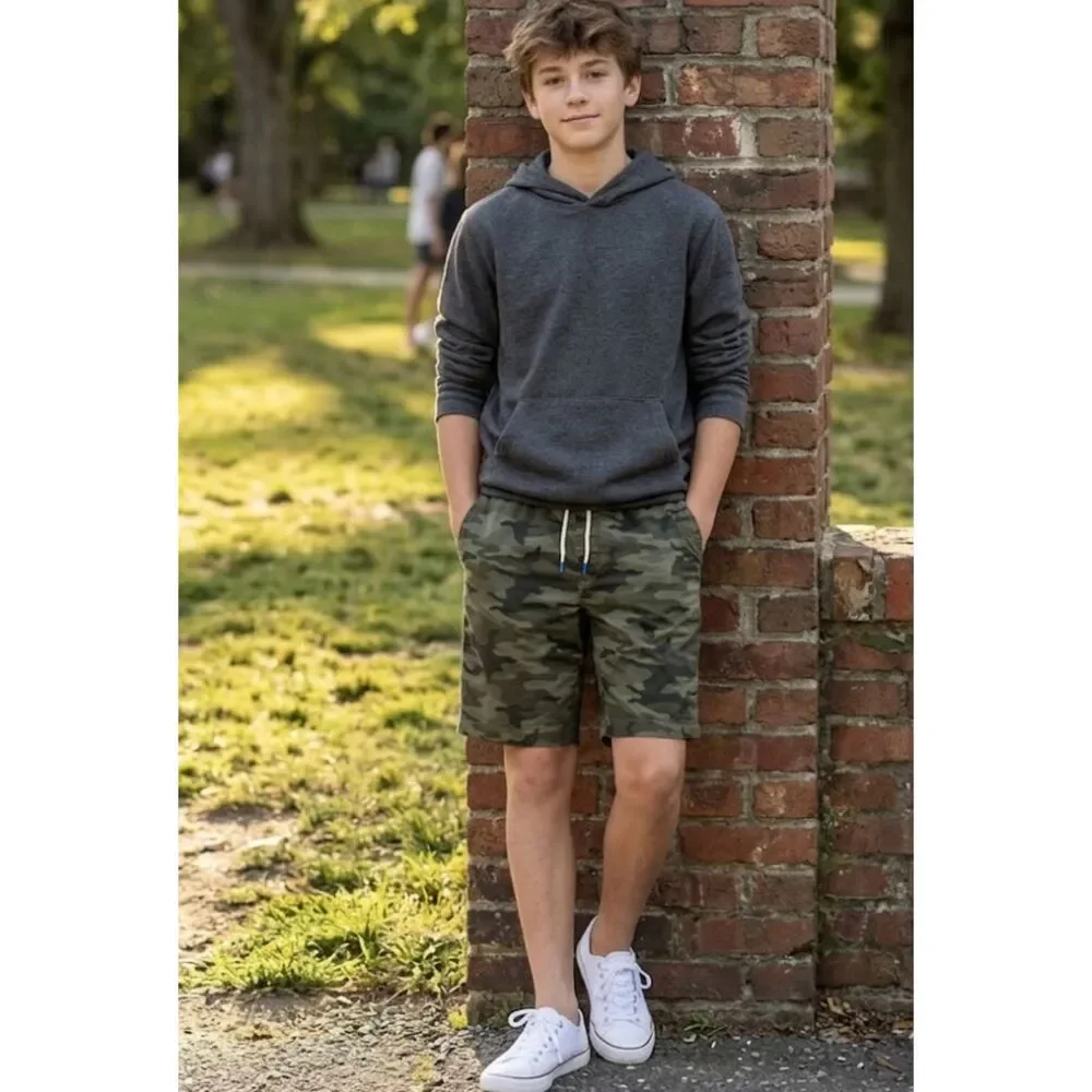 New Gap Pull-On Easy Şhort Camo Boy's Size 14-16 XXL